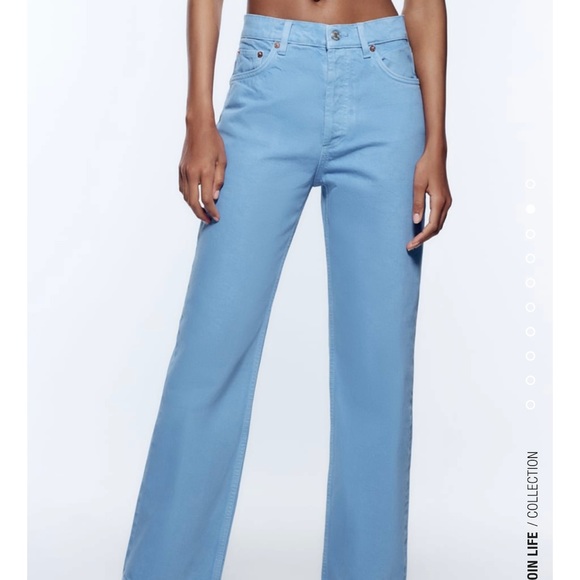 Zara High Rise Straight Leg Jeans - Picture 2 of 9
